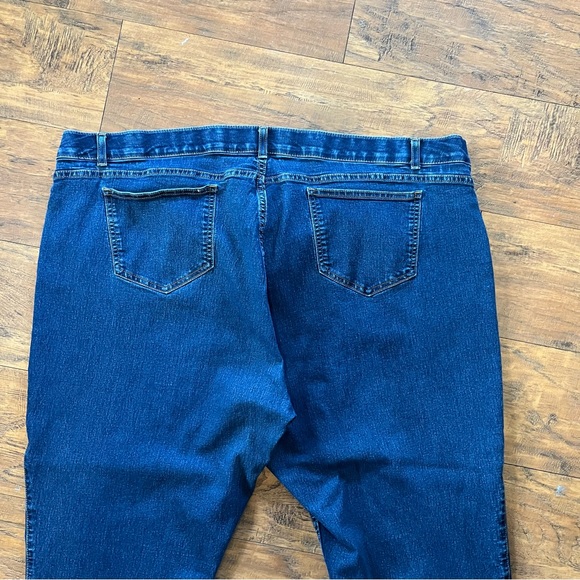 Plus size Wmns ralfaedo dark wash denim jeans tapered ankle stretchy Sz 30W - Picture 8 of 12